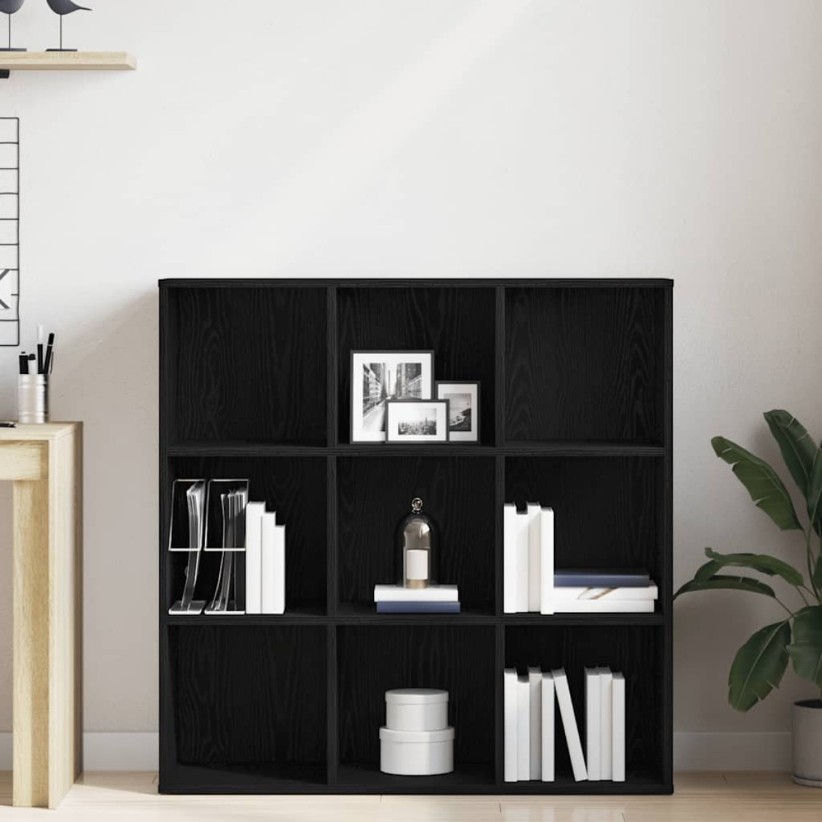 vidaXL Βιβλιοθήκη Μαύρη Δρυς 98x29x97,5 εκ. από Τεχνητό Ξύλο