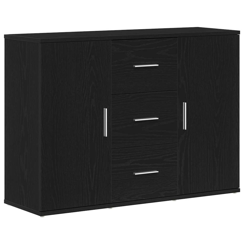 vidaXL Μπουφές Μαύρη Δρυς 91 x 29,5 x 65 εκ. από Επεξεργασμένο Ξύλο