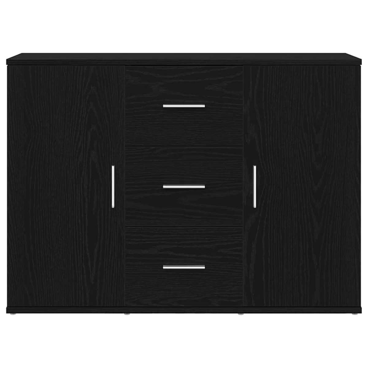 vidaXL Μπουφές Μαύρη Δρυς 91 x 29,5 x 65 εκ. από Επεξεργασμένο Ξύλο