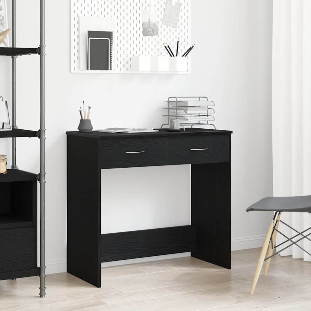 vidaXL Γραφείο Μαύρη Οξυά Επεξεργασμένο Ξύλο 80 x 40 x 75 εκ.