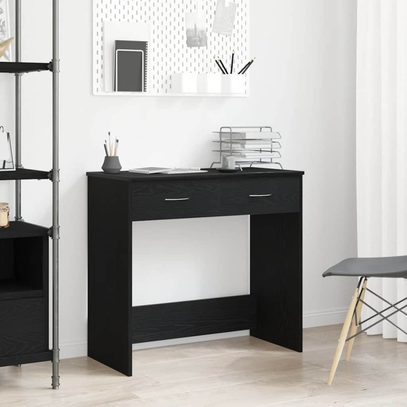 vidaXL Γραφείο Μαύρη Οξυά Επεξεργασμένο Ξύλο 80 x 40 x 75 εκ.