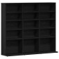 vidaXL Ντουλάπι για CD Μαύρο Δρυς 100x23x89,5 εκ. από Τεχνητό Ξύλο