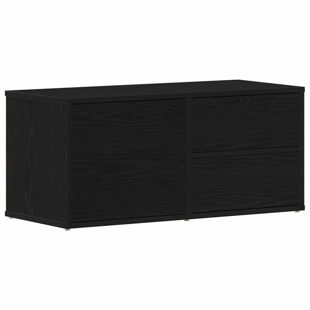 vidaXL Ντουλάπι TV 80 x 34 x 36 εκ Μαύρη Οξυά Επεξεργασμένο Ξύλο