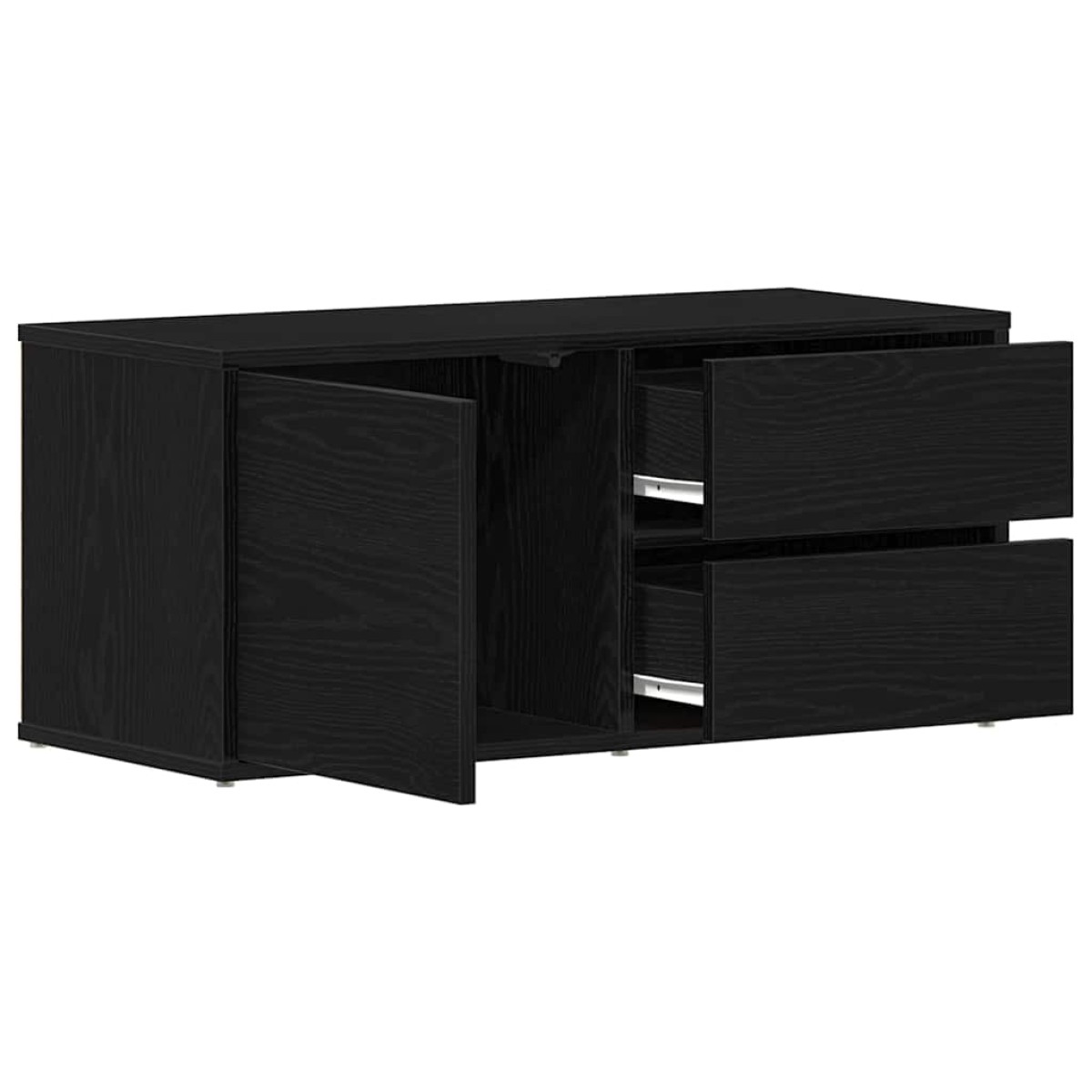 vidaXL Ντουλάπι TV 80 x 34 x 36 εκ Μαύρη Οξυά Επεξεργασμένο Ξύλο