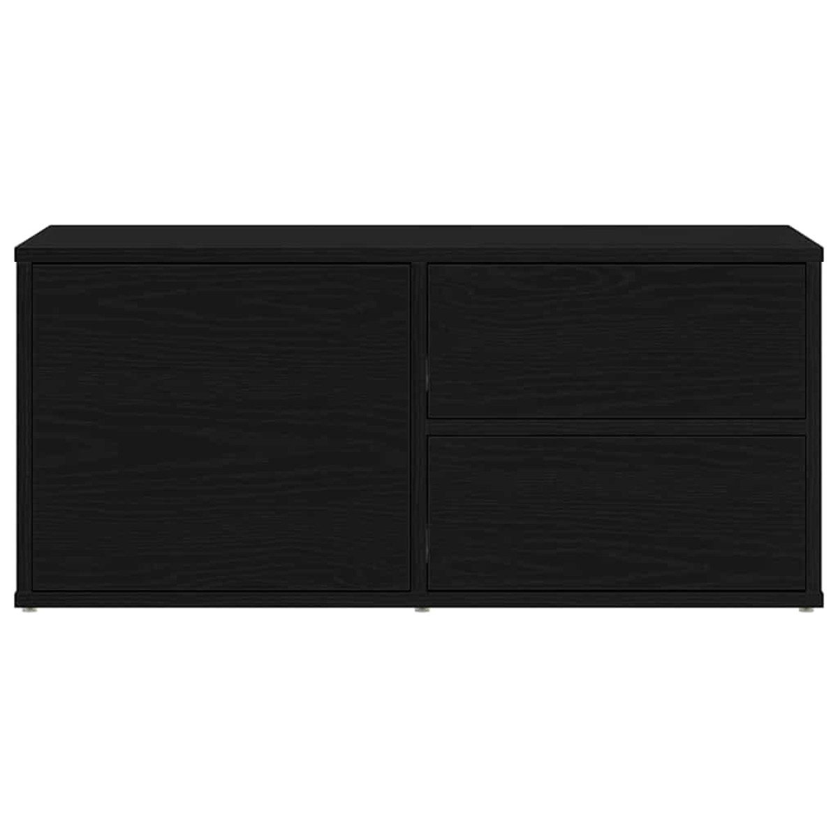 vidaXL Ντουλάπι TV 80 x 34 x 36 εκ Μαύρη Οξυά Επεξεργασμένο Ξύλο