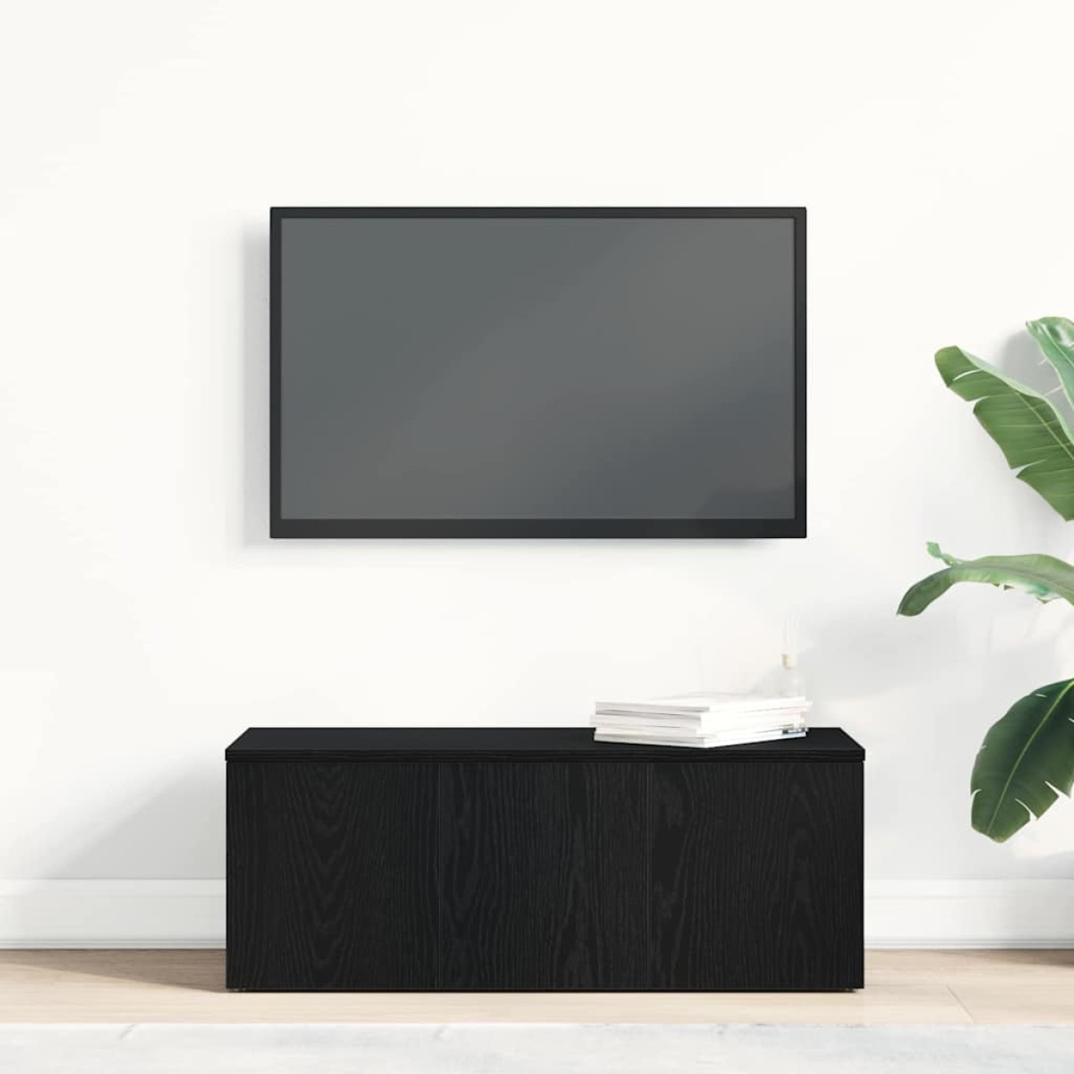 vidaXL Ντουλάπι TV 80x34x30 εκ. Μαύρη Οξυά Επεξεργασμένο Ξύλο