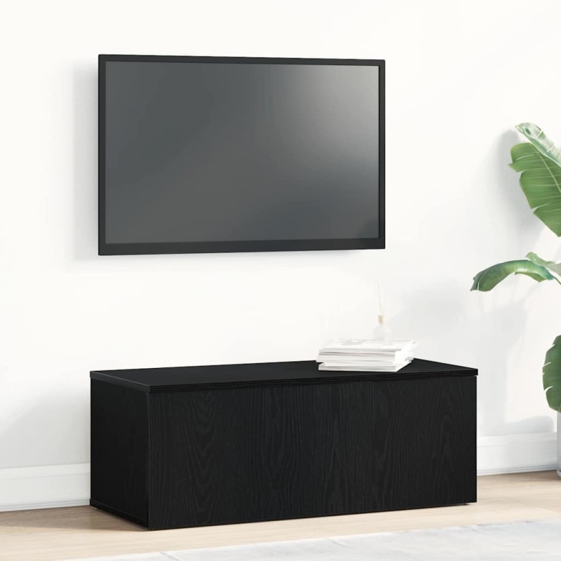 vidaXL Ντουλάπι TV 80x34x30 εκ. Μαύρη Οξυά Επεξεργασμένο Ξύλο