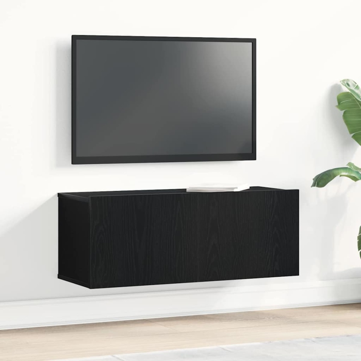 vidaXL Ντουλάπι TV 80 x 30 x 30 εκ Μαύρη Οξυά Επεξεργασμένο Ξύλο