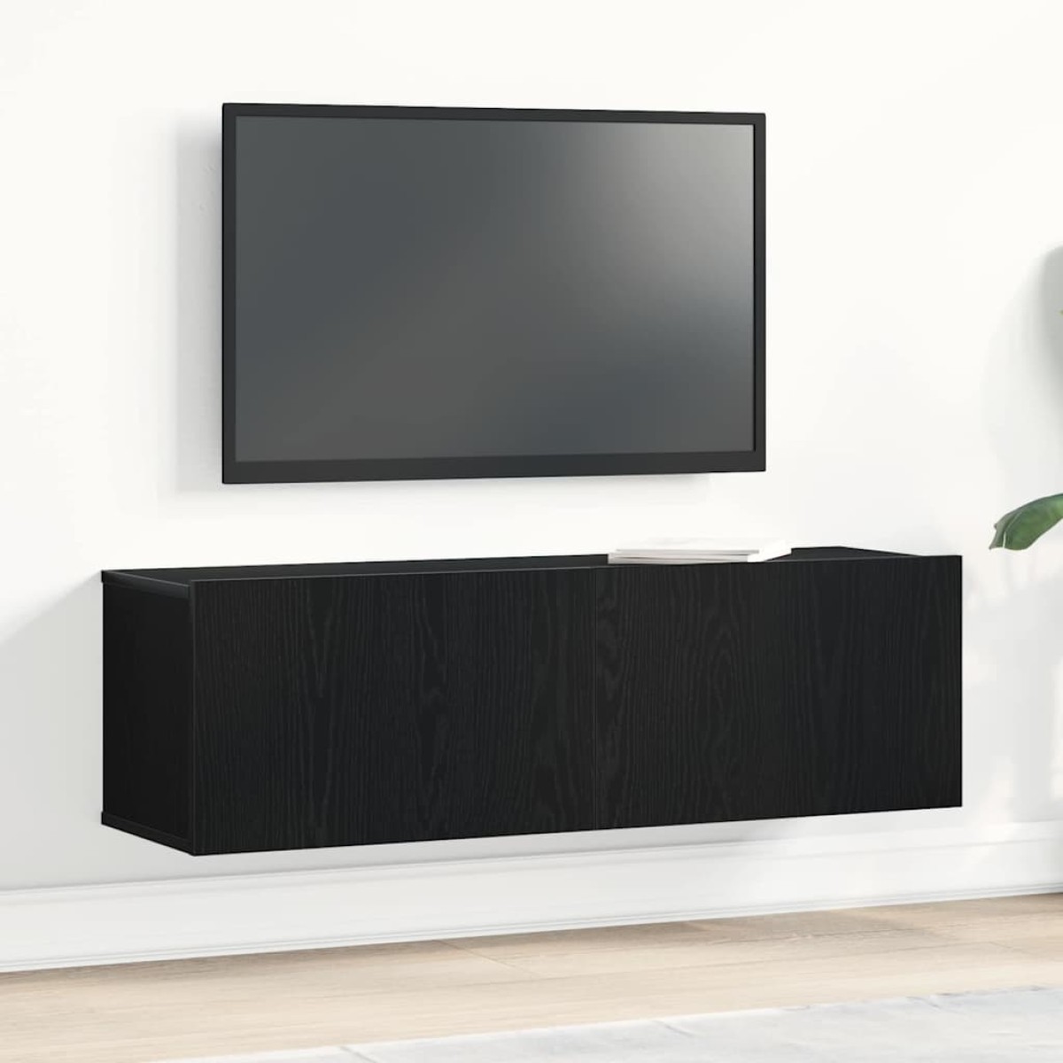 vidaXL Ντουλάπι TV 100 x 30 x 30 cm Μαύρη Οξυά Επεξεργασμένο Ξύλο