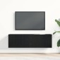 vidaXL Ντουλάπι TV 100 x 30 x 30 cm Μαύρη Οξυά Επεξεργασμένο Ξύλο
