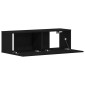 vidaXL Ντουλάπι TV 100 x 30 x 30 cm Μαύρη Οξυά Επεξεργασμένο Ξύλο