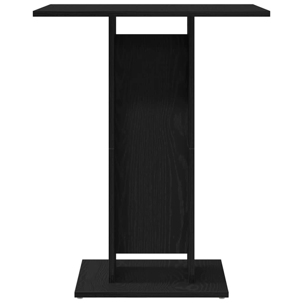 vidaXL Τραπέζι Μπιστρό Μαύρο Δρυς 60x60x75 εκ. από Τεχνητό Ξύλο