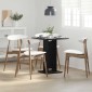 vidaXL Τραπέζι Μπιστρό Μαύρο Δρυς 60x60x75 εκ. από Τεχνητό Ξύλο