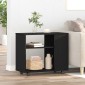 vidaXL Βοηθητικό Τραπεζάκι Μαύρο Δρυς 70x35x60,5 εκ. από Τεχνητό Ξύλο