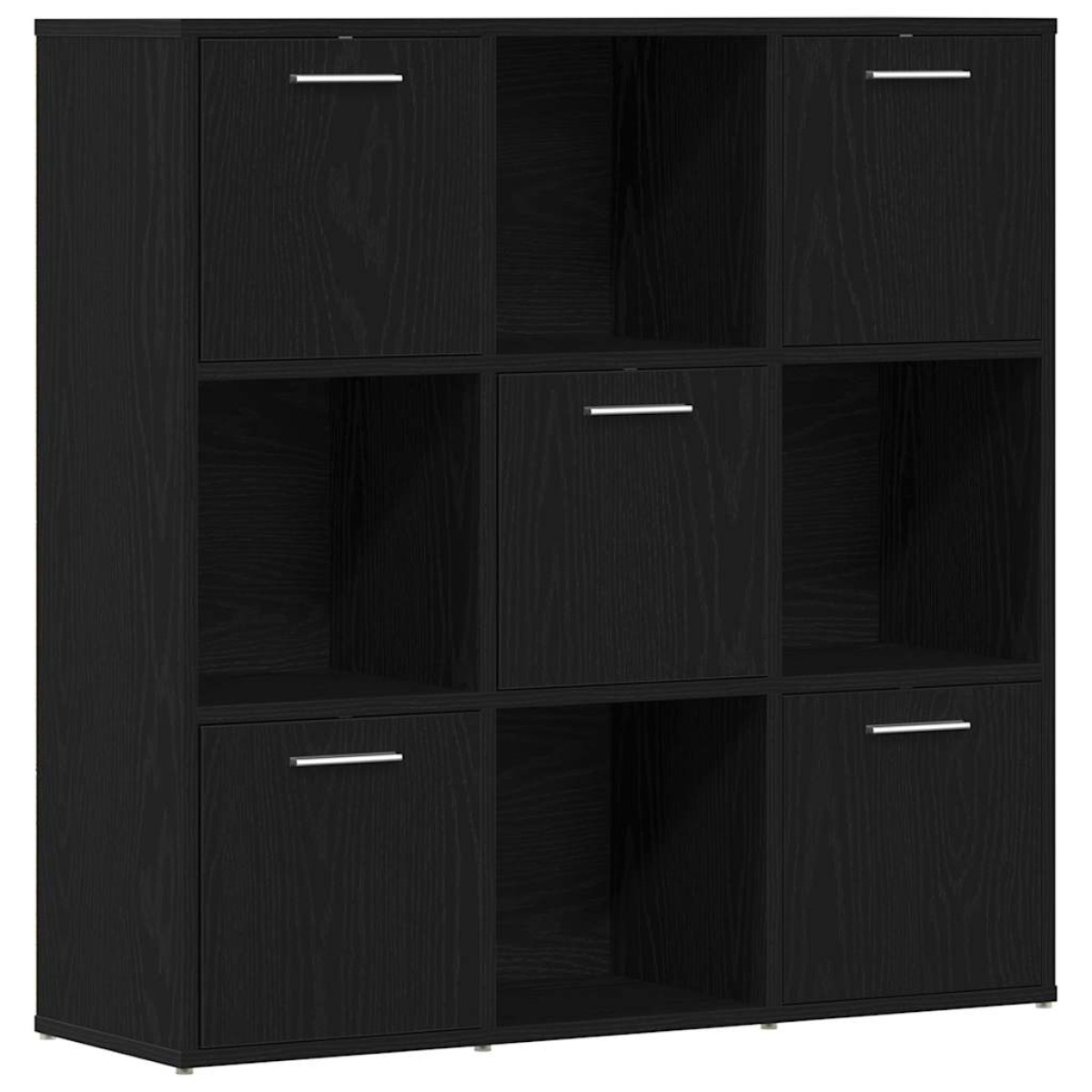 vidaXL Βιβλιοθήκη Μαύρη Δρυς 90x28x90 εκ. από Τεχνητό Ξύλο