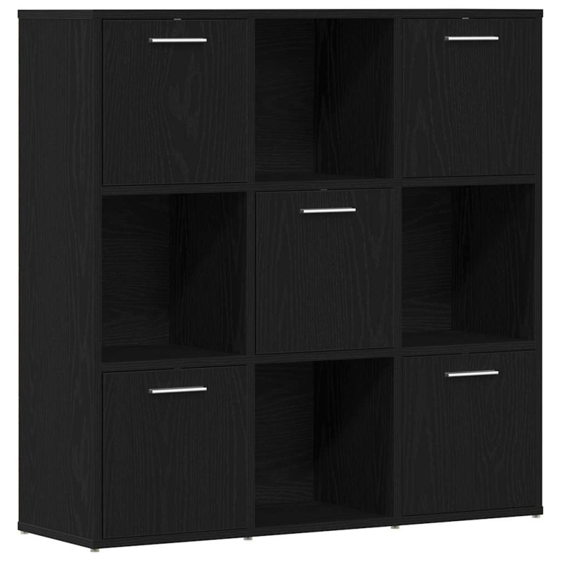 vidaXL Βιβλιοθήκη Μαύρη Δρυς 90x28x90 εκ. από Τεχνητό Ξύλο
