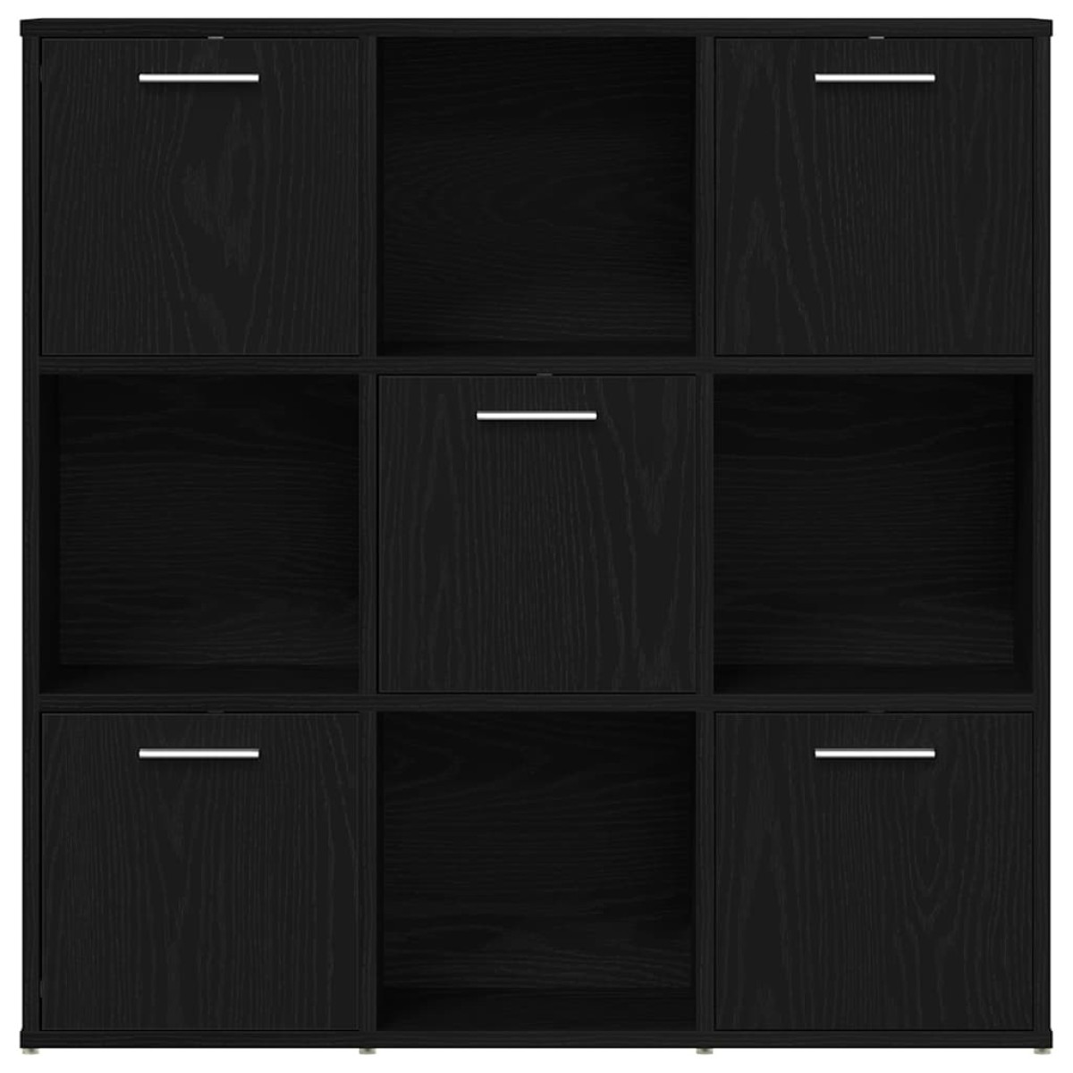 vidaXL Βιβλιοθήκη Μαύρη Δρυς 90x28x90 εκ. από Τεχνητό Ξύλο