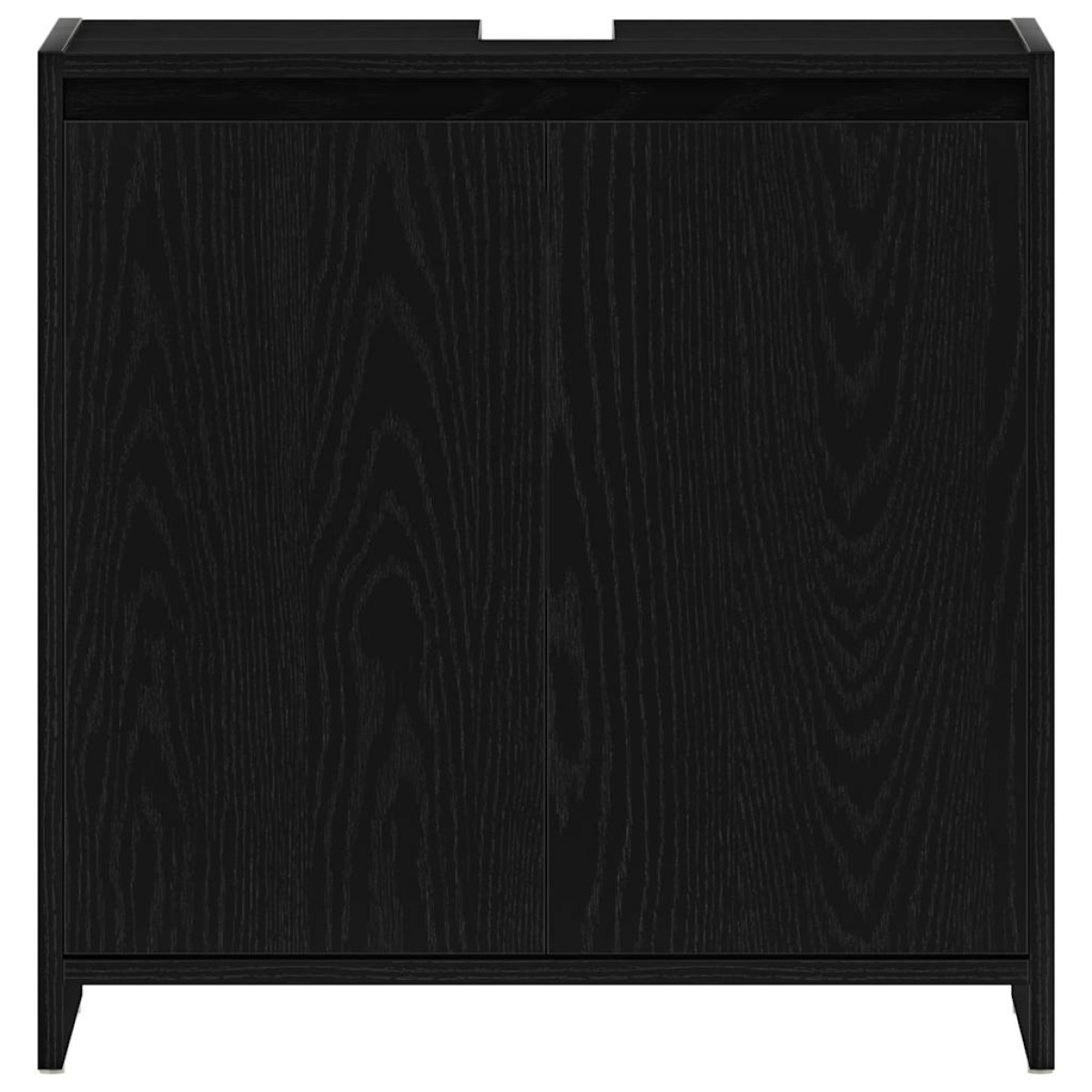 vidaXL Ντουλάπι μπάνιου Μαύρη βελανιδιά 60x33x60cm Κατασκευασμένο ξύλο