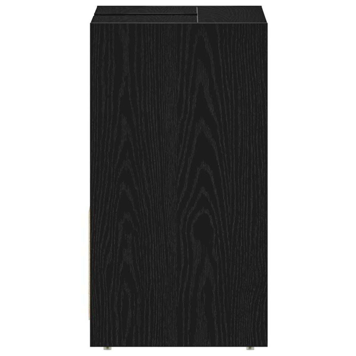 vidaXL Ντουλάπι μπάνιου Μαύρη βελανιδιά 60x33x60cm Κατασκευασμένο ξύλο