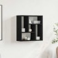 vidaXL Ράφι Τοίχου Μαύρη Δρυς 45x16x45 εκ. από Τεχνητό Ξύλο
