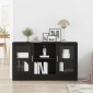 vidaXL Πλαϊνό γραφείο Μαύρη Οξυά 120 x 30,5 x 70 εκ Επεξεργασμένο Ξύλο