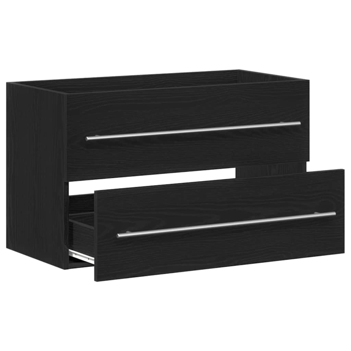 vidaXL Ντουλάπι Νιπτήρα Μαύρο Δρυς 80x38,5x48 εκ. από Τεχνητό Ξύλο