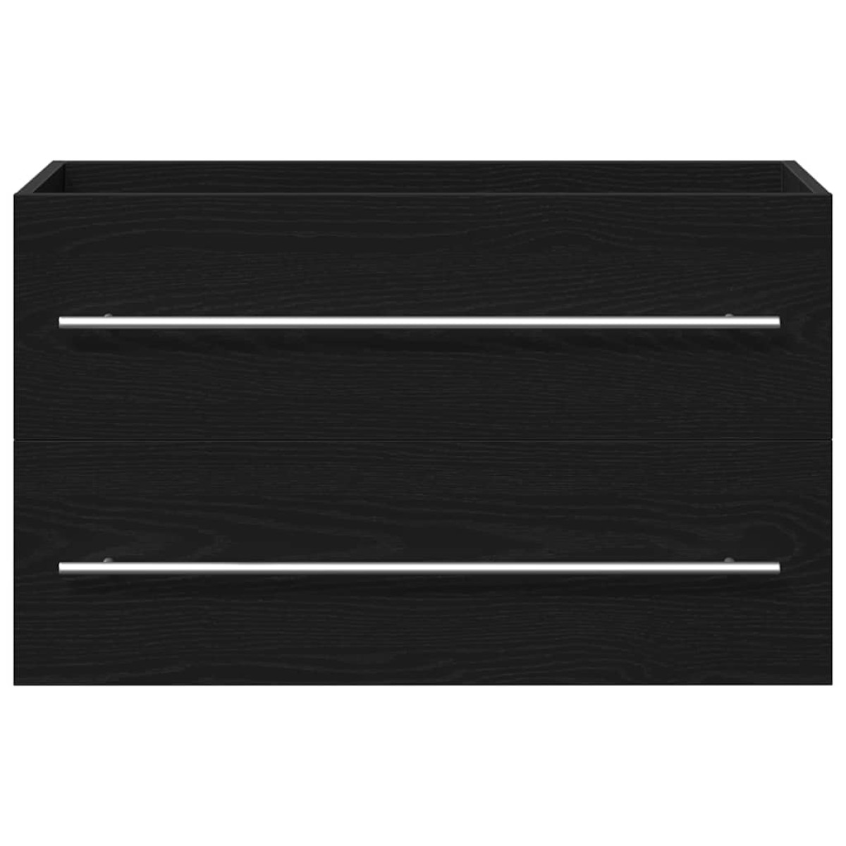 vidaXL Ντουλάπι Νιπτήρα Μαύρο Δρυς 80x38,5x48 εκ. από Τεχνητό Ξύλο