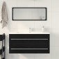 vidaXL Ντουλάπι Νιπτήρα Μπάνιου Μαύρο Δρυς 100x38,5x48 εκ. από Τεχνητό Ξύλο