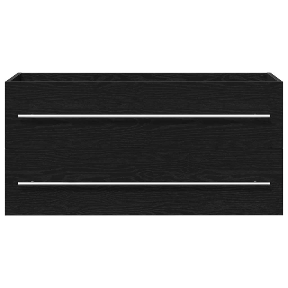vidaXL Ντουλάπι Νιπτήρα Μπάνιου Μαύρο Δρυς 100x38,5x48 εκ. από Τεχνητό Ξύλο