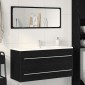 vidaXL Ντουλάπι Νιπτήρα Μπάνιου Μαύρο Δρυς 100x38,5x48 εκ. από Τεχνητό Ξύλο