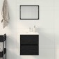 vidaXL Ντουλάπι Νιπτήρα Μπάνιου Μαύρο Δρυς 41x38,5x45 εκ. από Τεχνητό Ξύλο