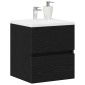 vidaXL Ντουλάπι Νιπτήρα Μπάνιου Μαύρο Δρυς 41x38,5x45 εκ. από Τεχνητό Ξύλο