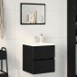 vidaXL Ντουλάπι Νιπτήρα Μπάνιου Μαύρο Δρυς 41x38,5x45 εκ. από Τεχνητό Ξύλο