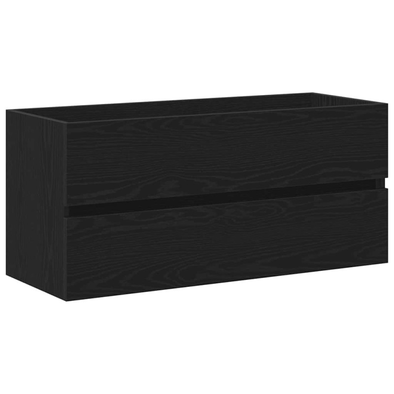 vidaXL Ντουλάπι Νιπτήρα Μαύρη Δρυς 100x38,5x45 εκ. Μοριοσανίδα