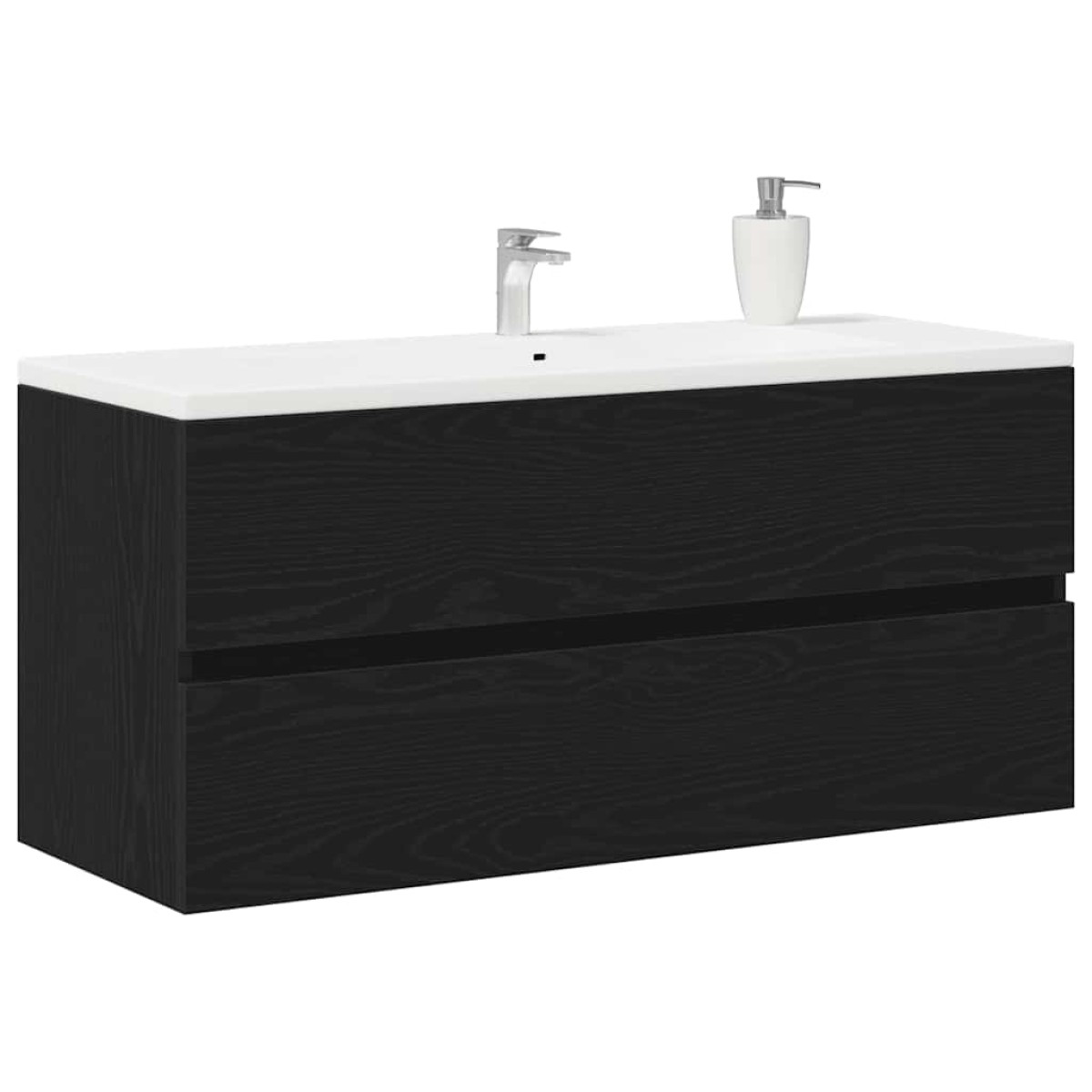 vidaXL Ντουλάπι Νιπτήρα Μαύρη Δρυς 100x38,5x45 εκ. Μοριοσανίδα
