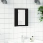 vidaXL Ντουλάπι Μπάνιου με LED, Μαύρο Δρυς, 40x12x45 εκ. από Τεχνητό Ξύλο