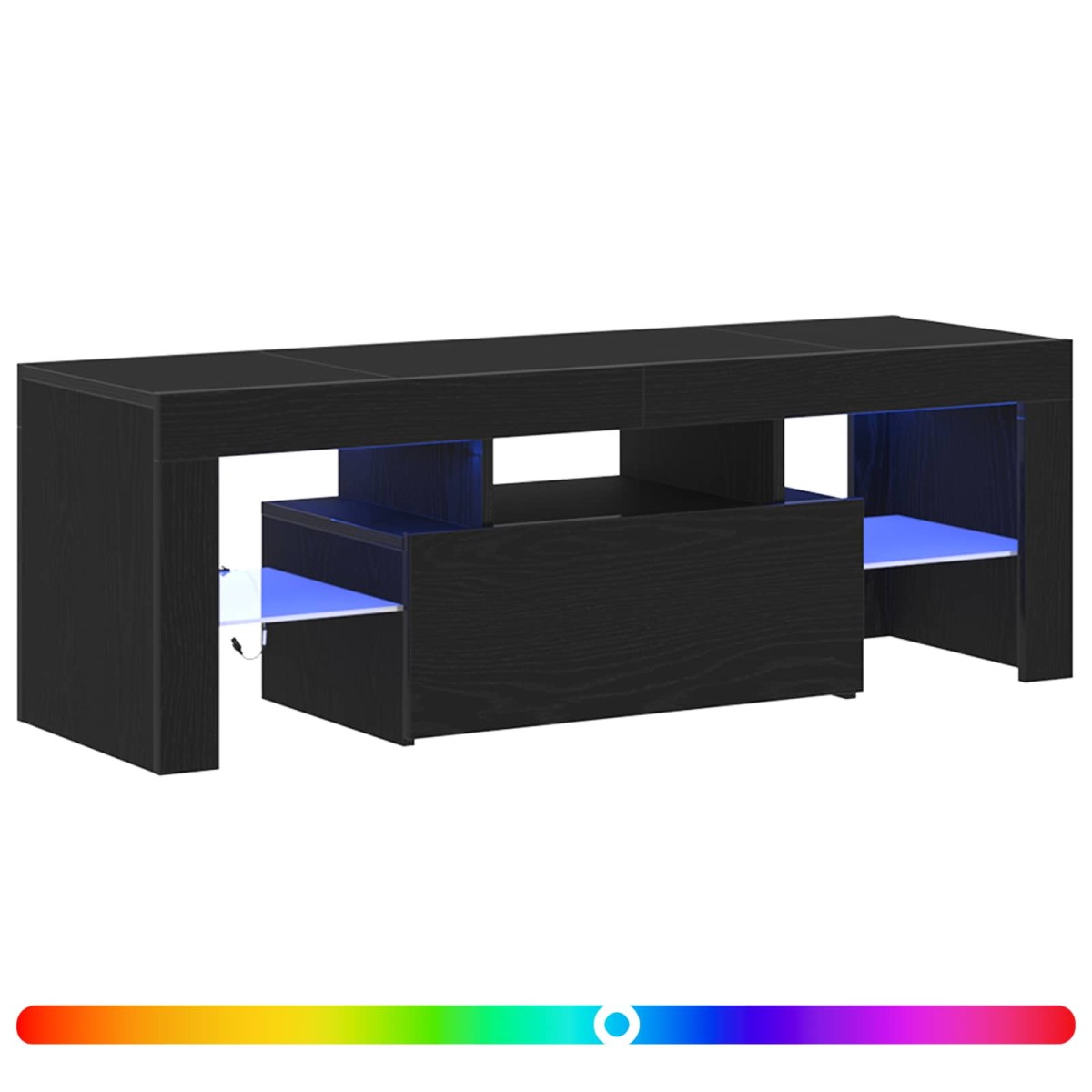 vidaXL Ντουλάπι TV 120 x 35 x 40 εκ. Μαύρη Οξυά Επεξεργασμένο Ξύλο