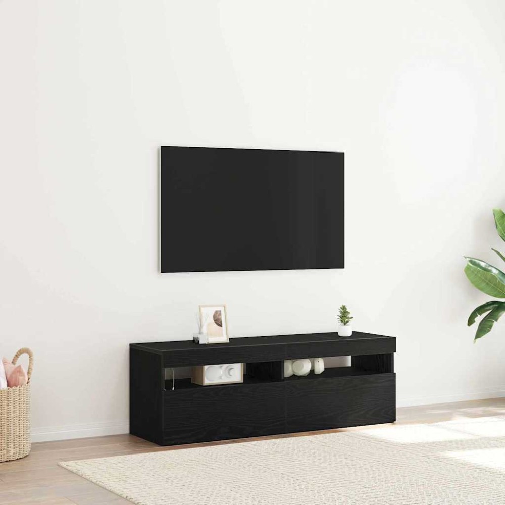 vidaXL Ντουλάπι TV 120 x 35 x 40 εκ. Μαύρη Οξυά Επεξεργασμένο Ξύλο