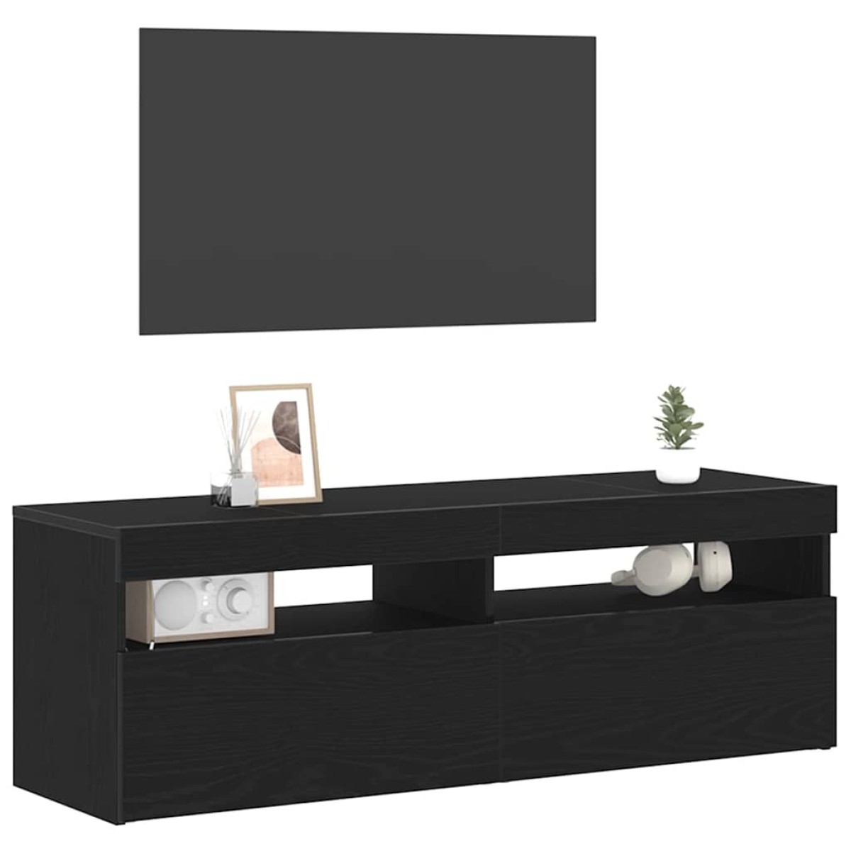 vidaXL Ντουλάπι TV 120 x 35 x 40 εκ. Μαύρη Οξυά Επεξεργασμένο Ξύλο