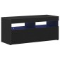 vidaXL Ντουλάπι TV 90 x 35 x 40 εκ. Μαύρη Οξυά Επεξεργασμένο Ξύλο