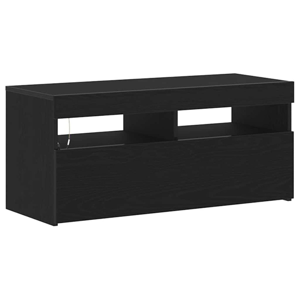 vidaXL Ντουλάπι TV 90 x 35 x 40 εκ. Μαύρη Οξυά Επεξεργασμένο Ξύλο