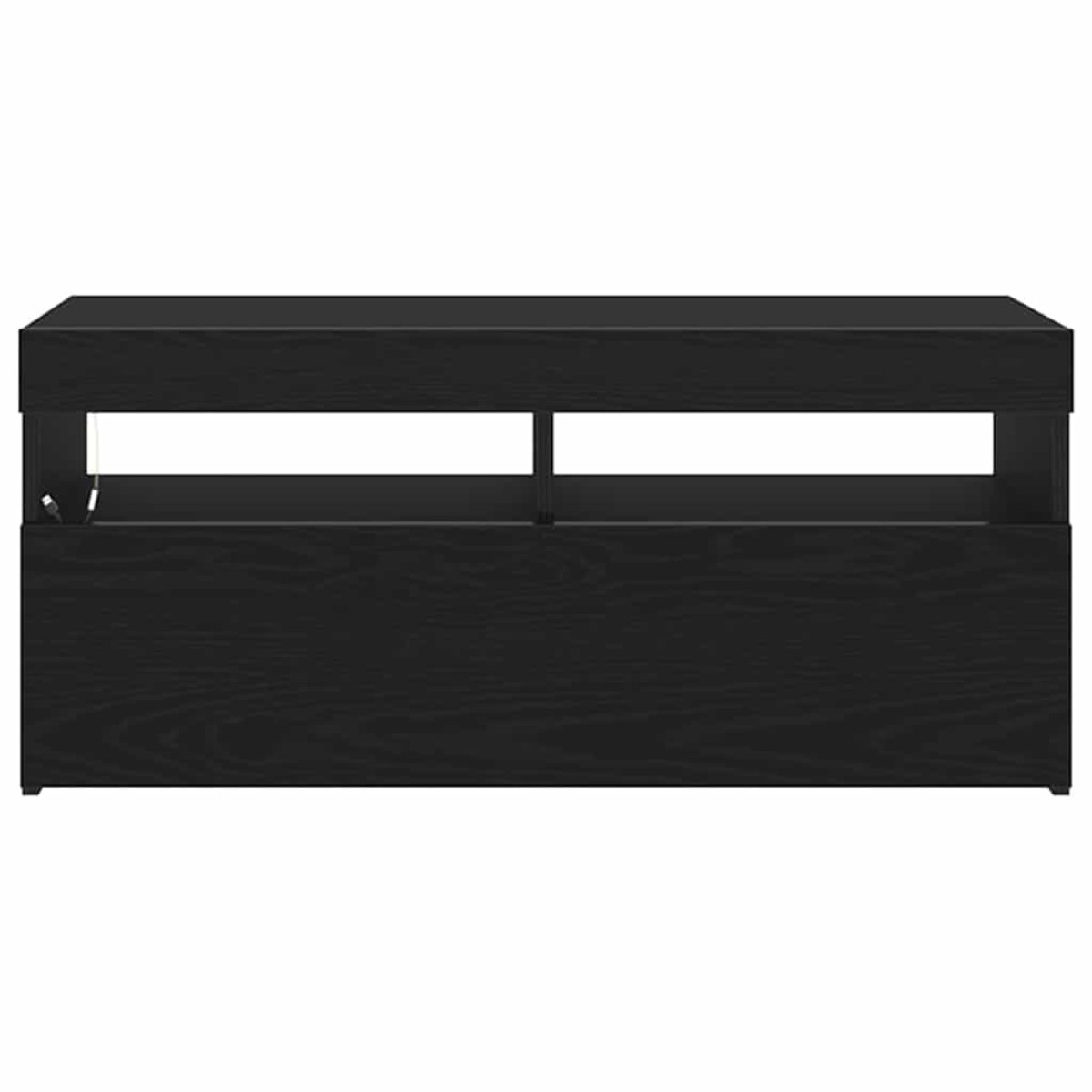 vidaXL Ντουλάπι TV 90 x 35 x 40 εκ. Μαύρη Οξυά Επεξεργασμένο Ξύλο