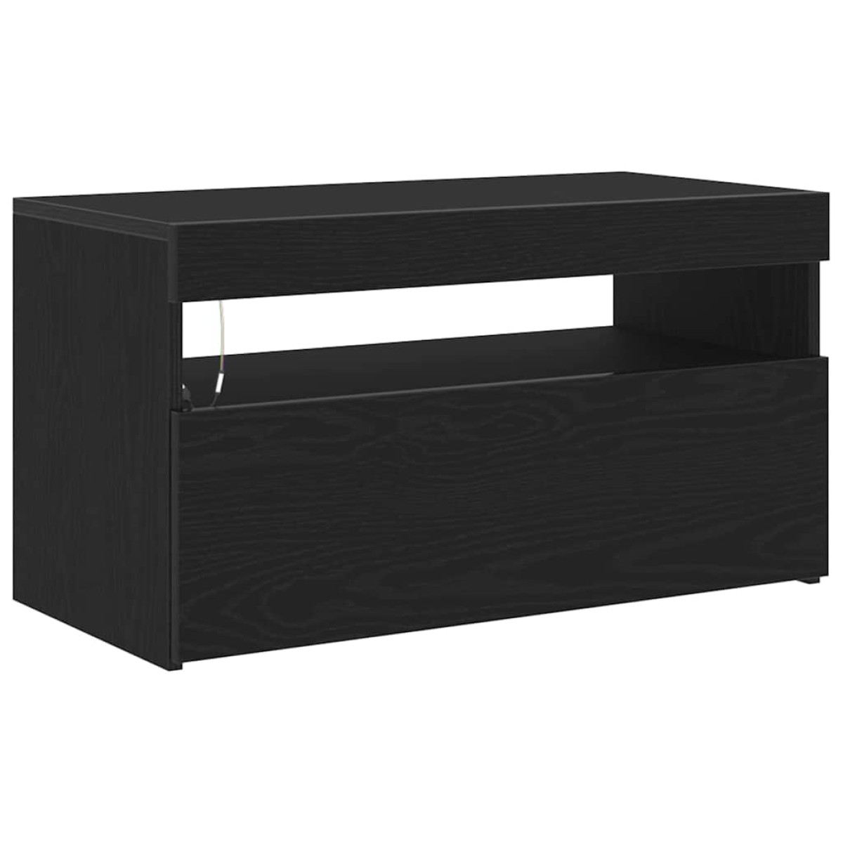 vidaXL Ντουλάπι TV 75 x 35 x 40 εκ. Μαύρη Οξυά Επεξεργασμένο Ξύλο