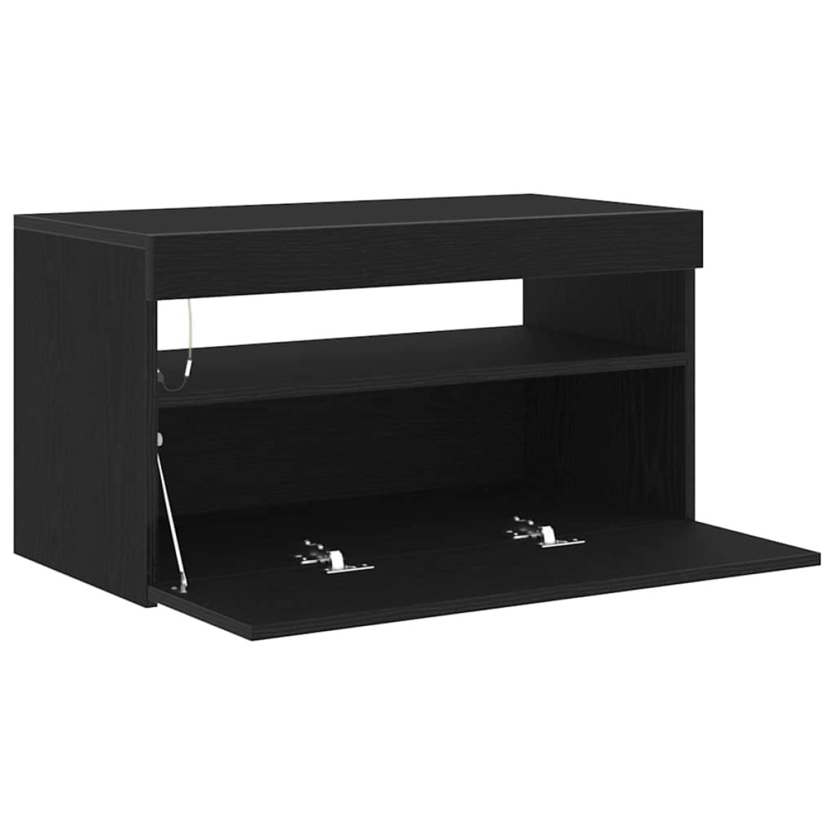 vidaXL Ντουλάπι TV 75 x 35 x 40 εκ. Μαύρη Οξυά Επεξεργασμένο Ξύλο