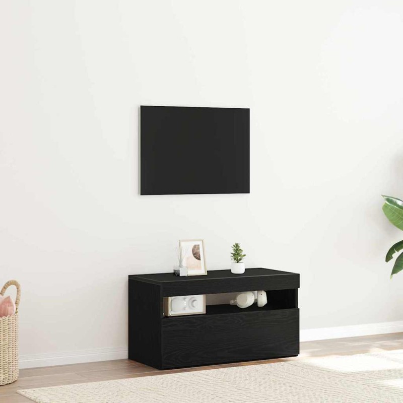 vidaXL Ντουλάπι TV 75 x 35 x 40 εκ. Μαύρη Οξυά Επεξεργασμένο Ξύλο