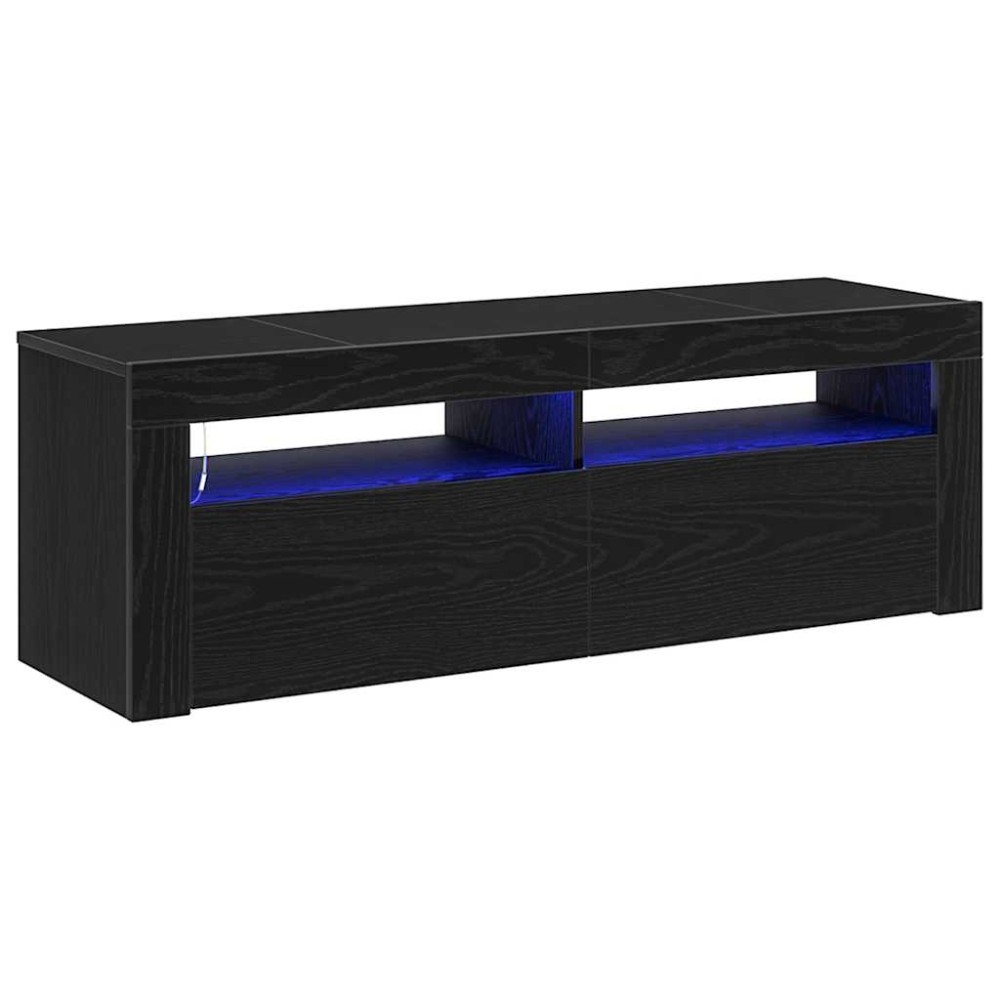 vidaXL Ντουλάπι TV 120 x 35 x 40 εκ. Μαύρη Οξυά Επεξεργασμένο Ξύλο