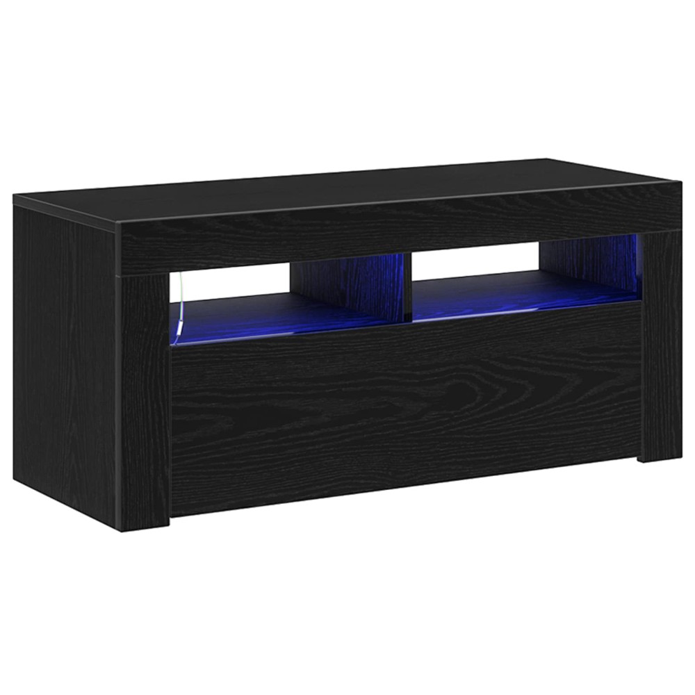 vidaXL Ντουλάπι TV 90 x 35 x 40 εκ. Μαύρη Οξυά Επεξεργασμένο Ξύλο