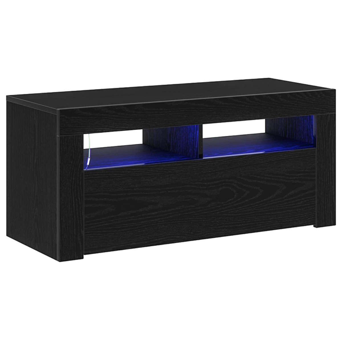vidaXL Ντουλάπι TV 90 x 35 x 40 εκ. Μαύρη Οξυά Επεξεργασμένο Ξύλο