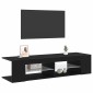 vidaXL Ντουλάπι TV 135 x 39 x 30 εκ Μαύρη Οξυά Επεξεργασμένο Ξύλο