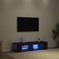 vidaXL Ντουλάπι TV 135 x 39 x 30 εκ Μαύρη Οξυά Επεξεργασμένο Ξύλο